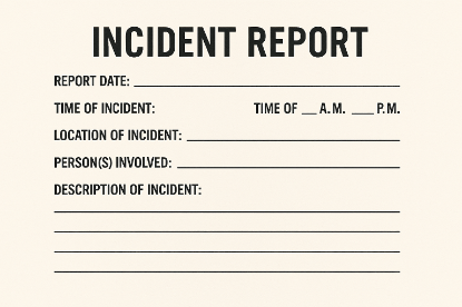 Picture of Incident Report