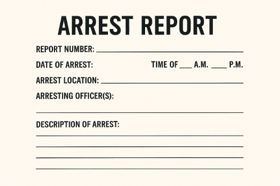 Picture of Arrest Report